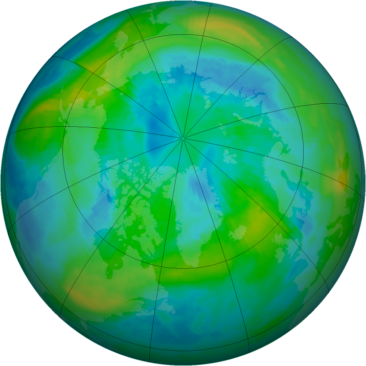 Arctic ozone map for 04 October 1980